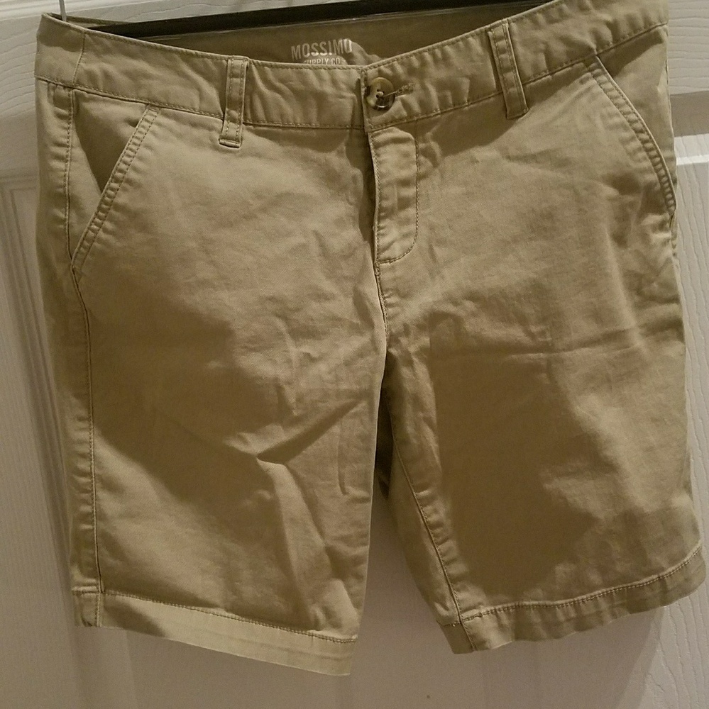Long tan shorts